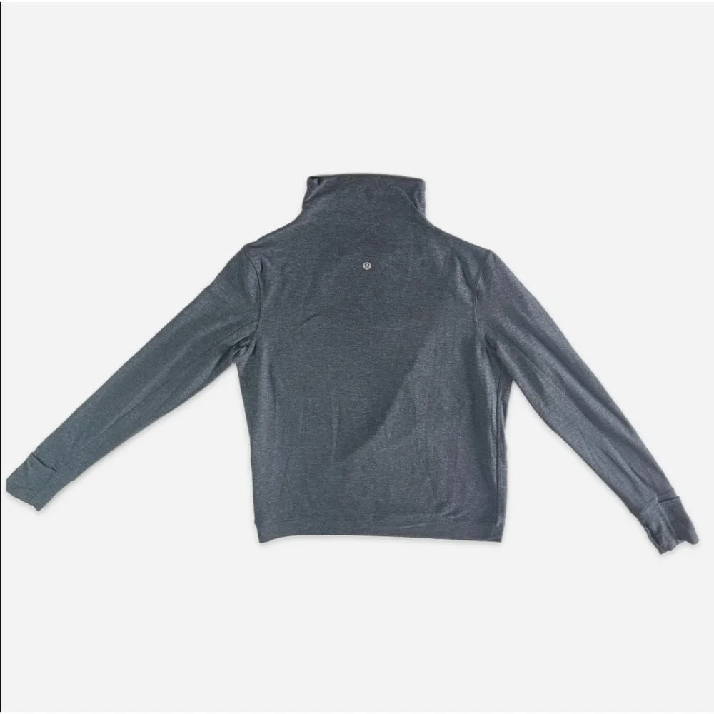 Lululemon Morning Miles Rulu Long Sleeve Heathered Nocturnal Teal Black Size‎ 6